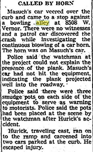 Deeds Lanes - Feb 1957 Article On Car Accident Nearby (newer photo)